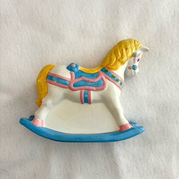 Vintage Kids Girls 1982 Enesco Rocking Horse Piggy Bank - Picture 3 of 5